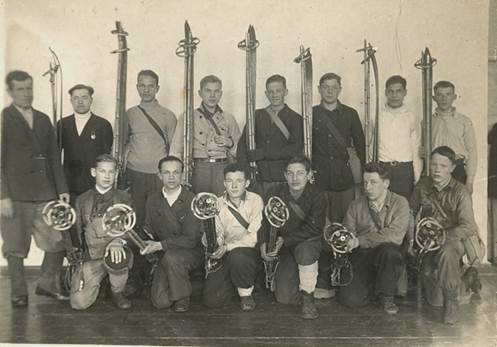 Военизированный отряд лыжников. 1941 г.