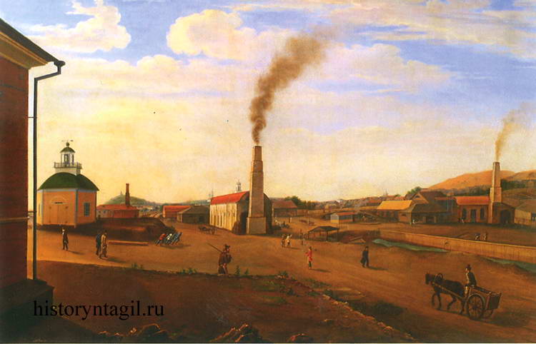 В.П. Худояров. Меднорудянский рудник. Холст, масло. Первая половина XIX века.